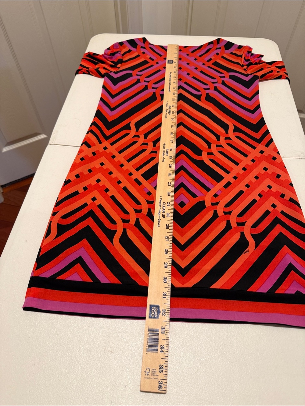 Trina Turk Spring Wedding Guest Purple Black & Red Geometric Mini Dress Size 4 - Picture 12 of 14